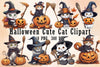 Halloween Cute Cat Clipart Bundle