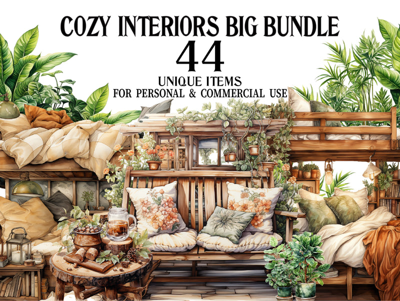 Cozy Interiors Clipart - CraftNest