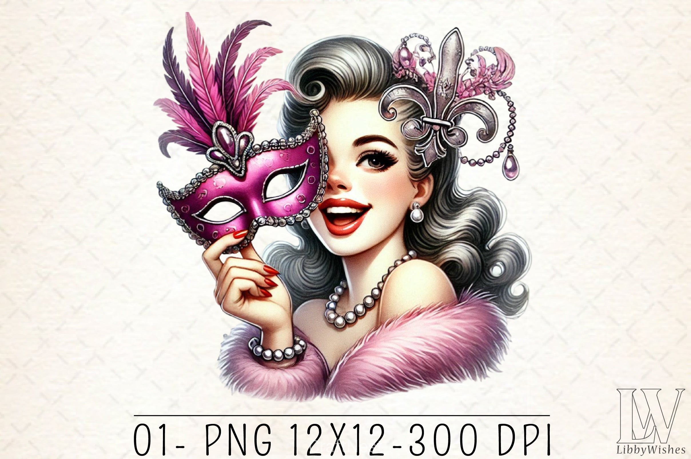 Mardi Gras Girl Clipart Bundle - CraftNest - Digital Crafting and Art