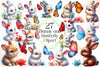Bunny And Butterfly Clipart Bundle 2