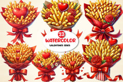 Valentine's Fries Clipart Bundle 3 - CraftNest - Digital Crafting and Art