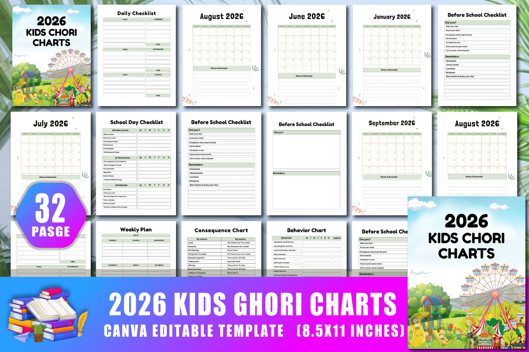 Kids Chore Charts Planner