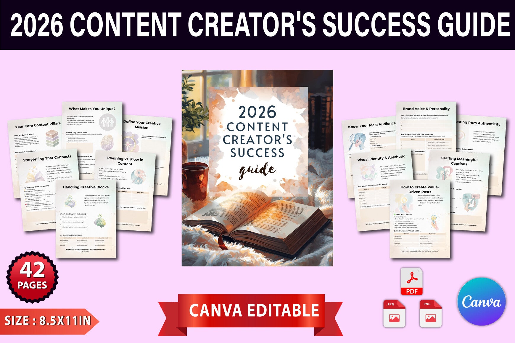 Content Creator Success Guide Planner