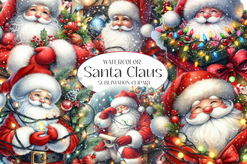 Santa Claus Clipart Bundle 2 - CraftNest - Digital Crafting and Art