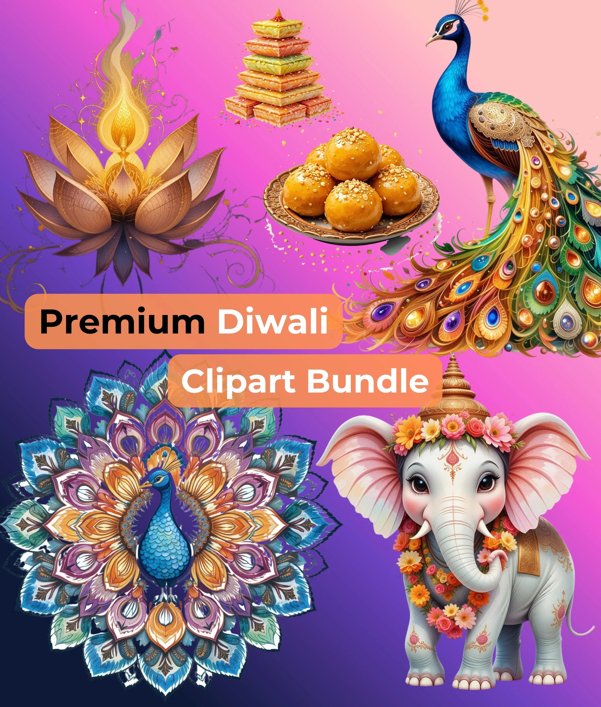 Premium Diwali Clipart Bundle - CraftNest - Digital Crafting and Art