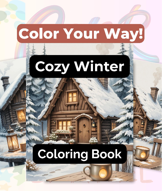 Cozy Winter Coloring Books Bundle