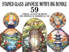 Stained Glass Japanese Motifs