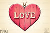 Love Wooden Valentine Clipart Bundle