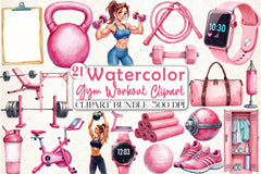 Gym Workout Clipart Bundle - CraftNest - Digital Crafting and Art