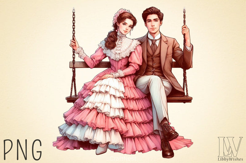 Valentine Romantic Couple Clipart Bundle 2 - CraftNest - Digital Crafting and Art