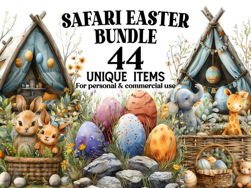 Safari Easter Clipart - CraftNest