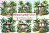 Pavilion Garden Flowers Clipart Bundle