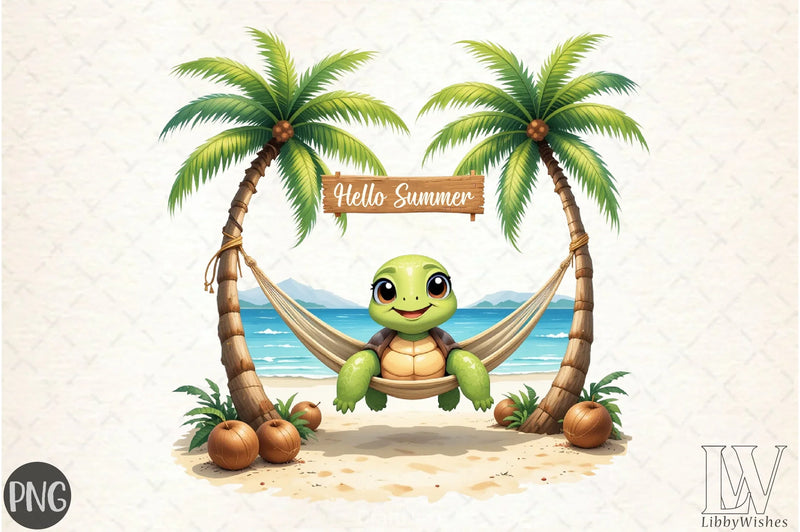 Summer Turtle Clipart Bundle - CraftNest - Digital Crafting and Art
