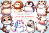 Cute Fat Animals Clipart Bundle