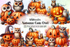 Autumn Owl Clipart Bundle