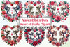 Valentine's Day Skull Heart Clipart Bundle