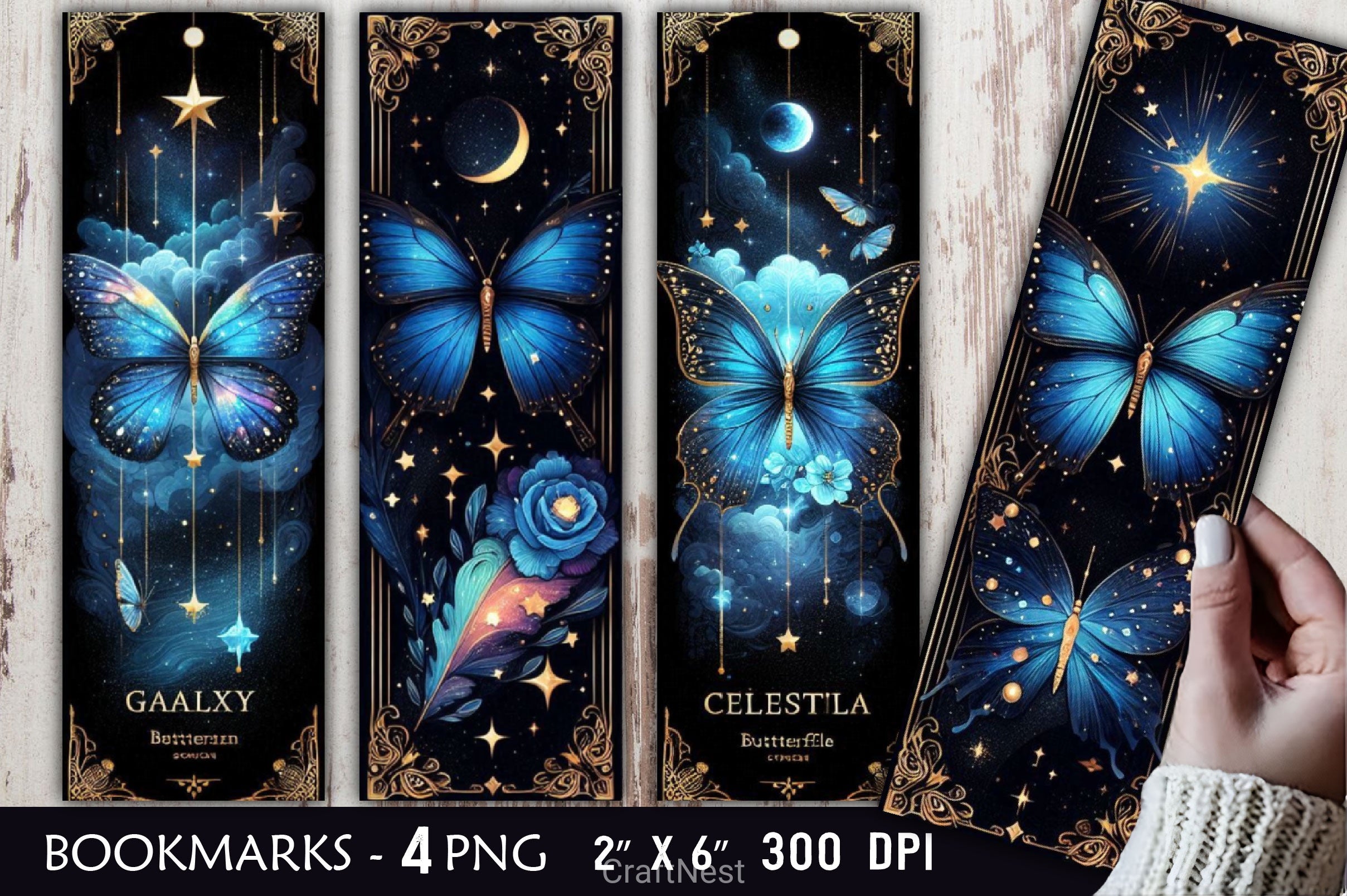Butterfly Celestial Clipart Bundle - CraftNest - Digital Crafting and Art