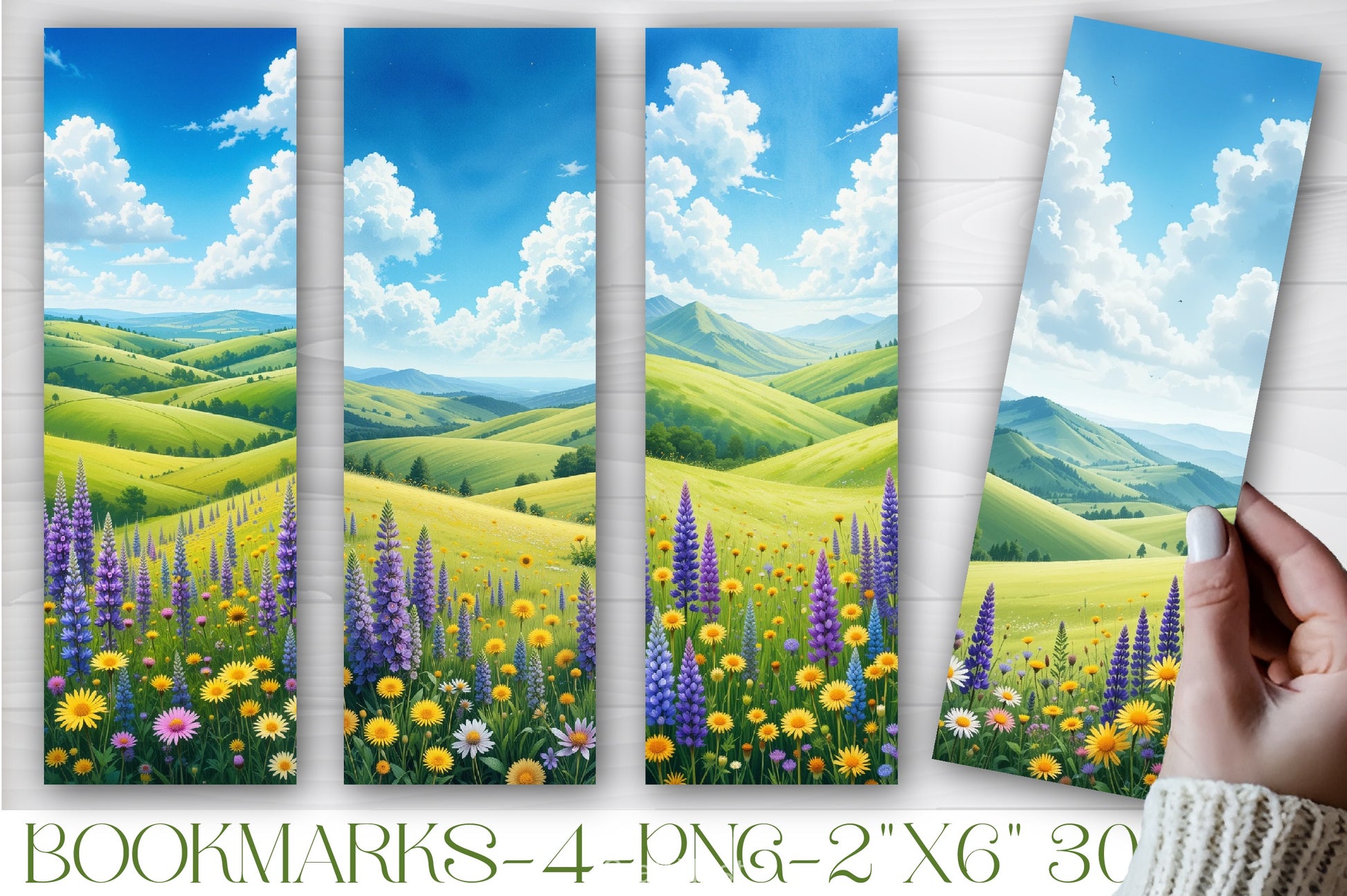 Blooming Flowers Bookmarks Journal - CraftNest - Digital Crafting and Art