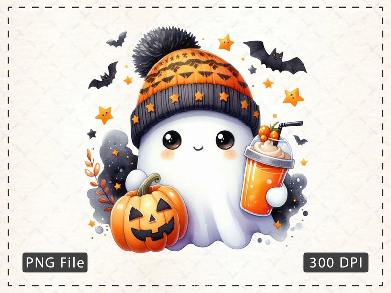 Cute Ghost Cute Halloween Clipart Bundle 9 - CraftNest - Digital Crafting and Art