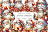 Santa Wrapped In Christmas Lights Clipart Bundle