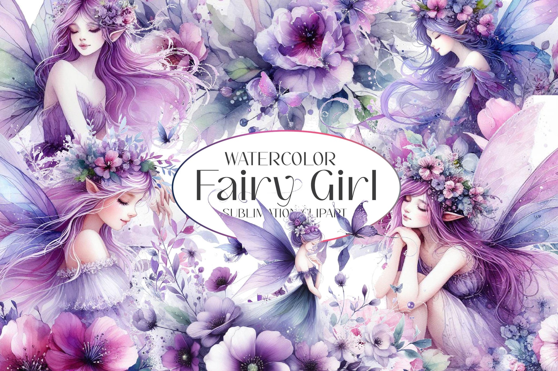 Fairy Girl Clipart Bundle - CraftNest - Digital Crafting and Art