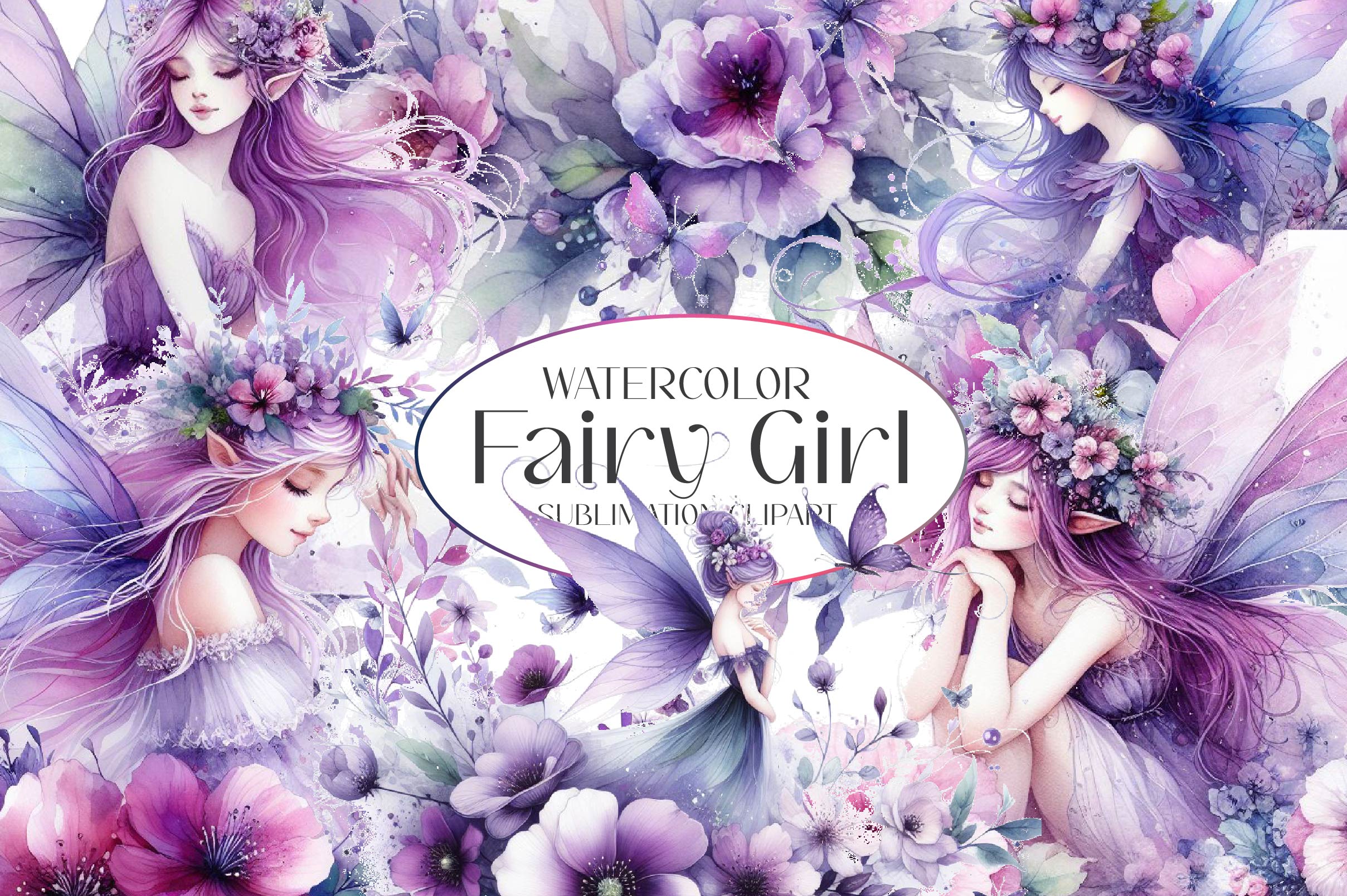 Fairy Girl Clipart Bundle - CraftNest - Digital Crafting and Art