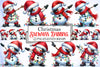 Snowman Dabbing Christmas Clipart Bundle