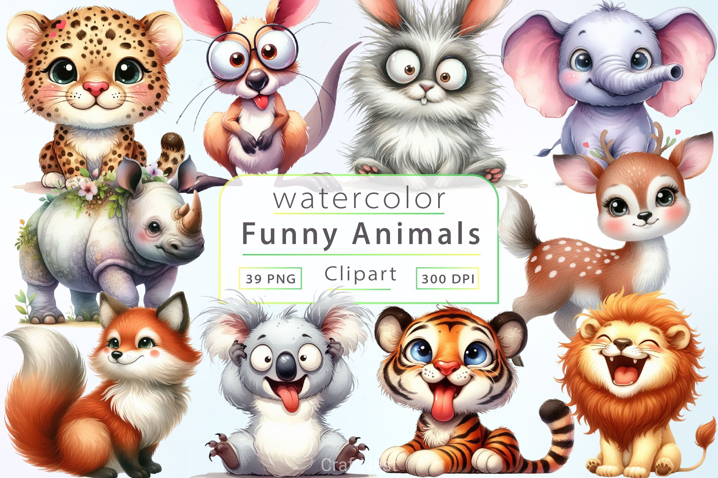 Woodland Animals Clipart Bundle 7 - CraftNest - Digital Crafting and Art