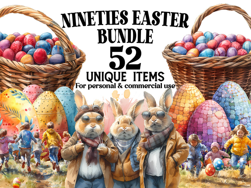 Nineties Easter Clipart - CraftNest