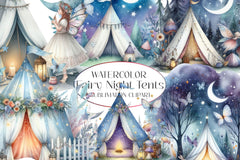 Fairy Night Tents Clipart Bundle - CraftNest - Digital Crafting and Art
