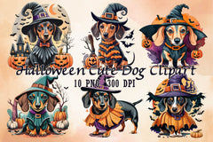 Halloween Cute Dog Clipart Bundle - CraftNest - Digital Crafting and Art