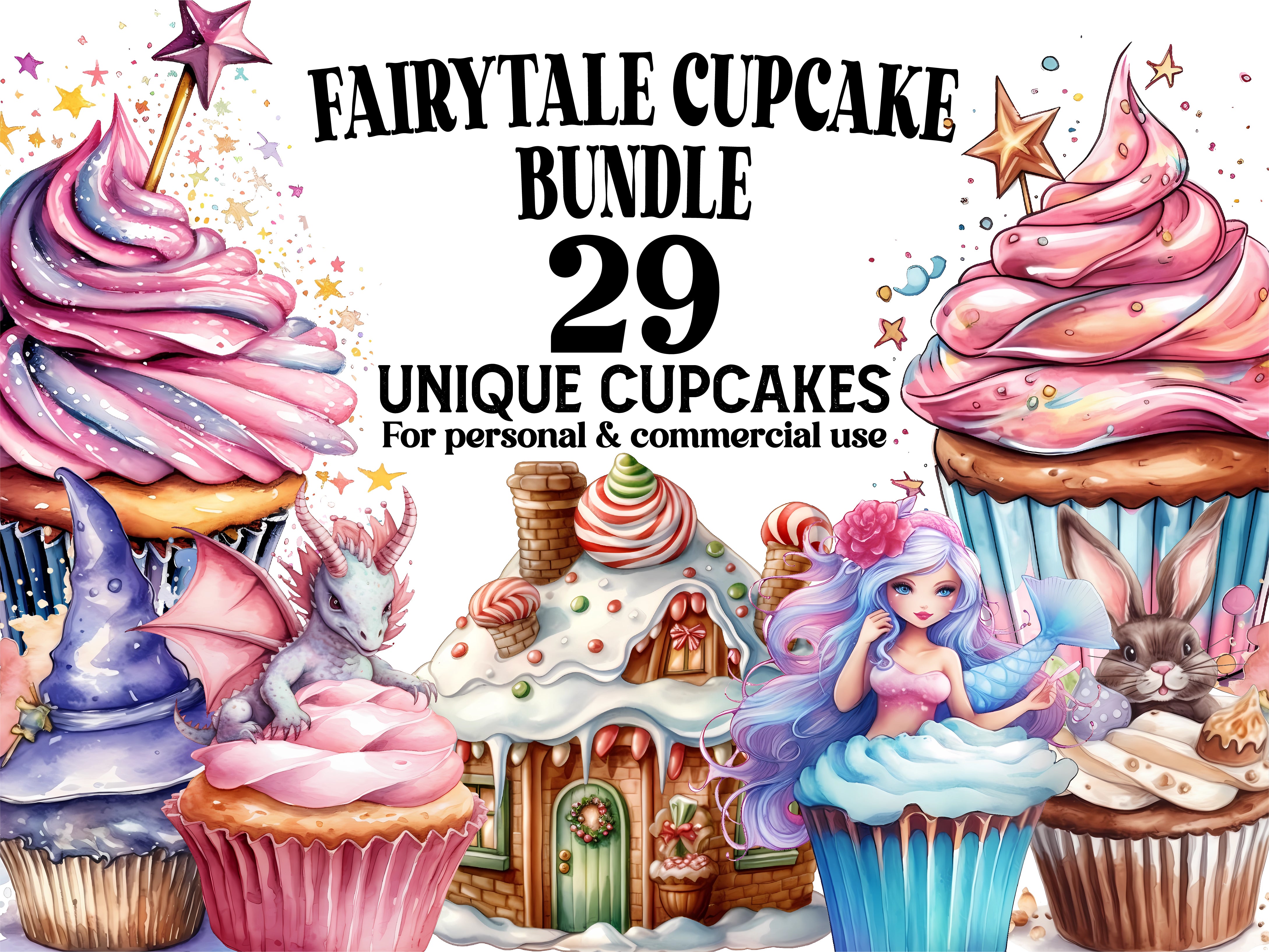 Fairytale Cupcakes Clipart - CraftNest