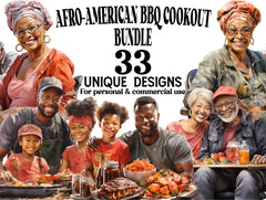 Afro-American BBQ Cookout Clipart - CraftNest