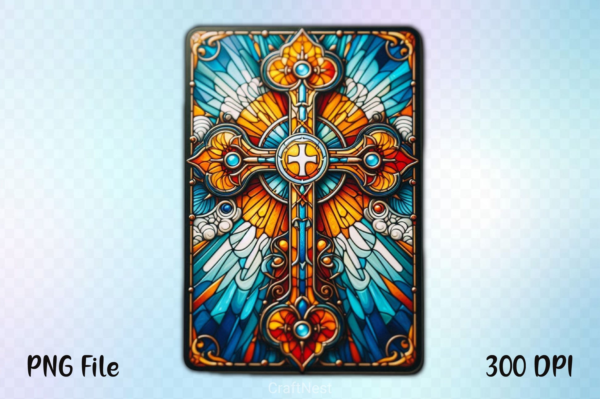 Stained Glass Cross Tarot Card Clipart Bundle 7 - CraftNest - Digital Crafting and Art
