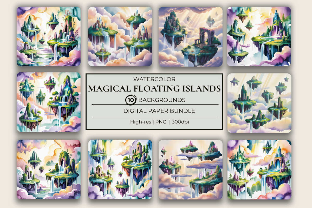 Magical Floating Islands Background Papers