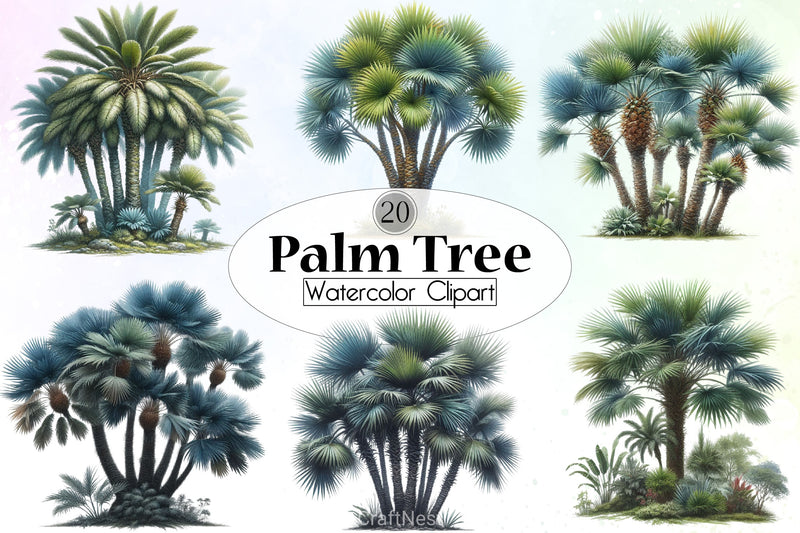 Palm Tree Clipart Bundle - CraftNest - Digital Crafting and Art