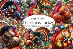 Christmas Turkey Clipart Bundle - CraftNest - Digital Crafting and Art
