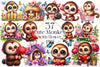 Cute Monkey Clipart Bundle