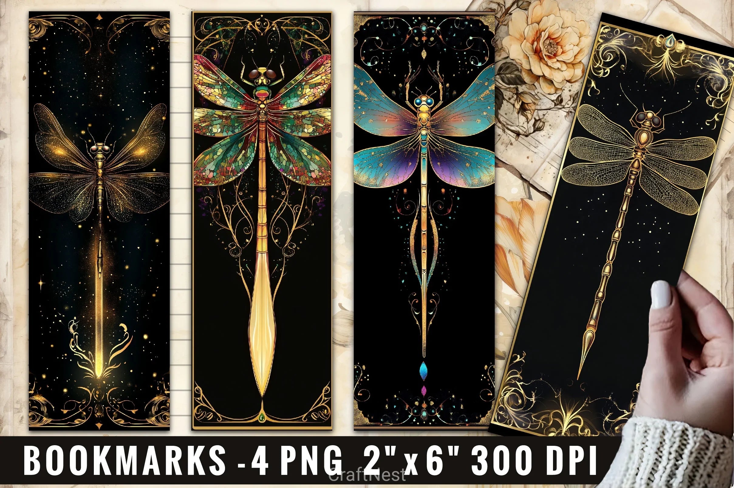 Dragonfly Clipart Bundle 3 - CraftNest - Digital Crafting and Art