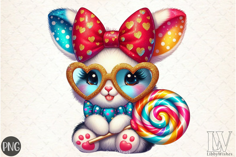 Bunny Heart Sunglasses Clipart Bundle - CraftNest - Digital Crafting and Art