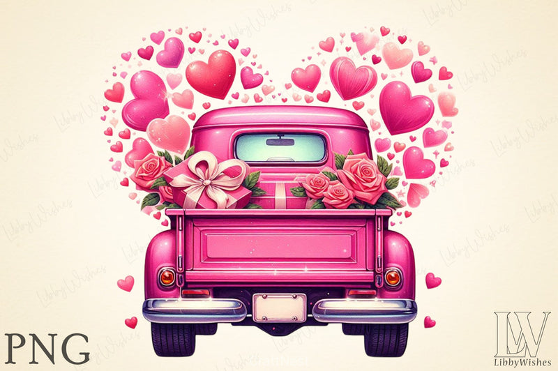 Truck Heart Clipart Bundle 2 - CraftNest - Digital Crafting and Art