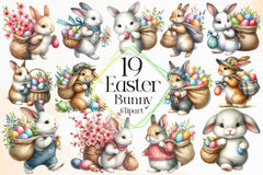 Easter Bunny Clipart Bundle 25 - CraftNest - Digital Crafting and Art