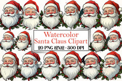 Santa Claus Clipart Bundle 9 - CraftNest - Digital Crafting and Art