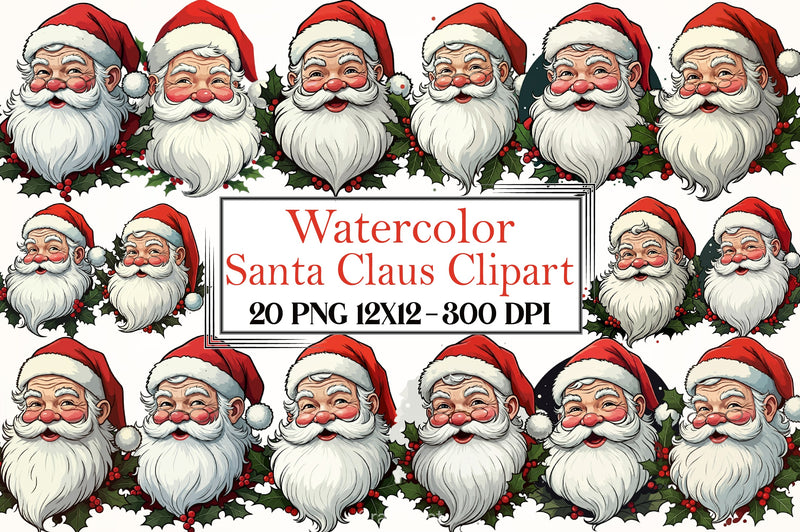 Santa Claus Clipart Bundle 9 - CraftNest - Digital Crafting and Art