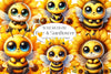 Bee With Sunflower Clipart Bundle