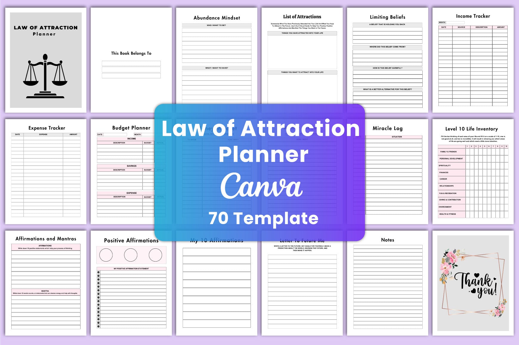 Law of Attraction Planner for Manifestation Success