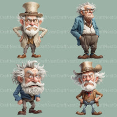 Grumpy Old Man Clipart Bundle - CraftNest - Digital Crafting and Art