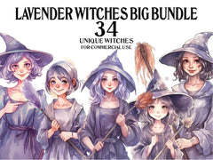 Purple Witches Clipart - CraftNest