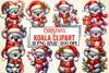 Christmas Koala Clipart Bundle 2