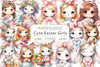 Easter Girls Clipart Bundle 3
